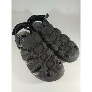 Khombu Men's Travis Adjustable Active Hiking Summer Sandals Black Size 8